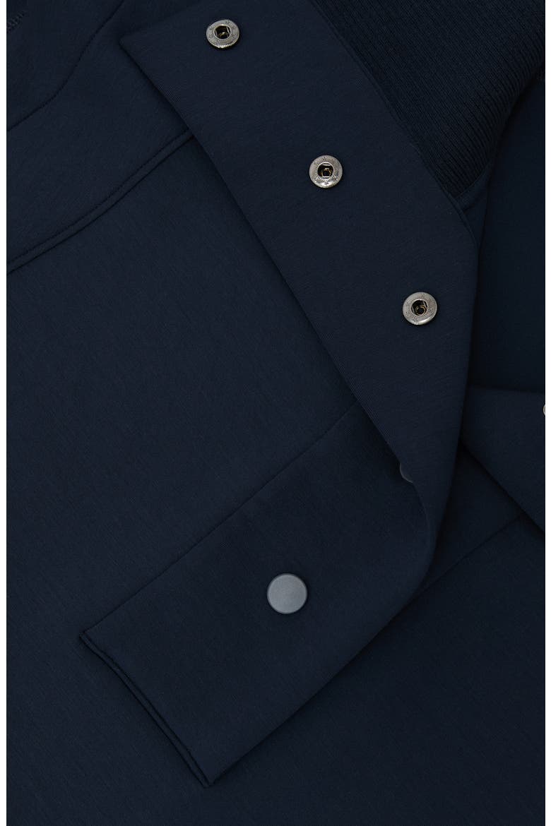 Phoebe Snap Collar Top, Alternate, color, NAVY