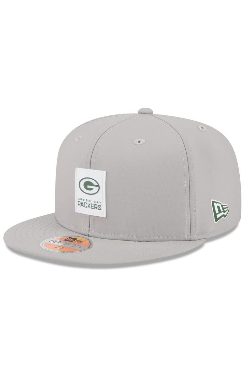 New Era Men's New Era Gray Green Bay Packers 2025 Sideline 59FIFTY Fitted Hat, Main, color, Gray