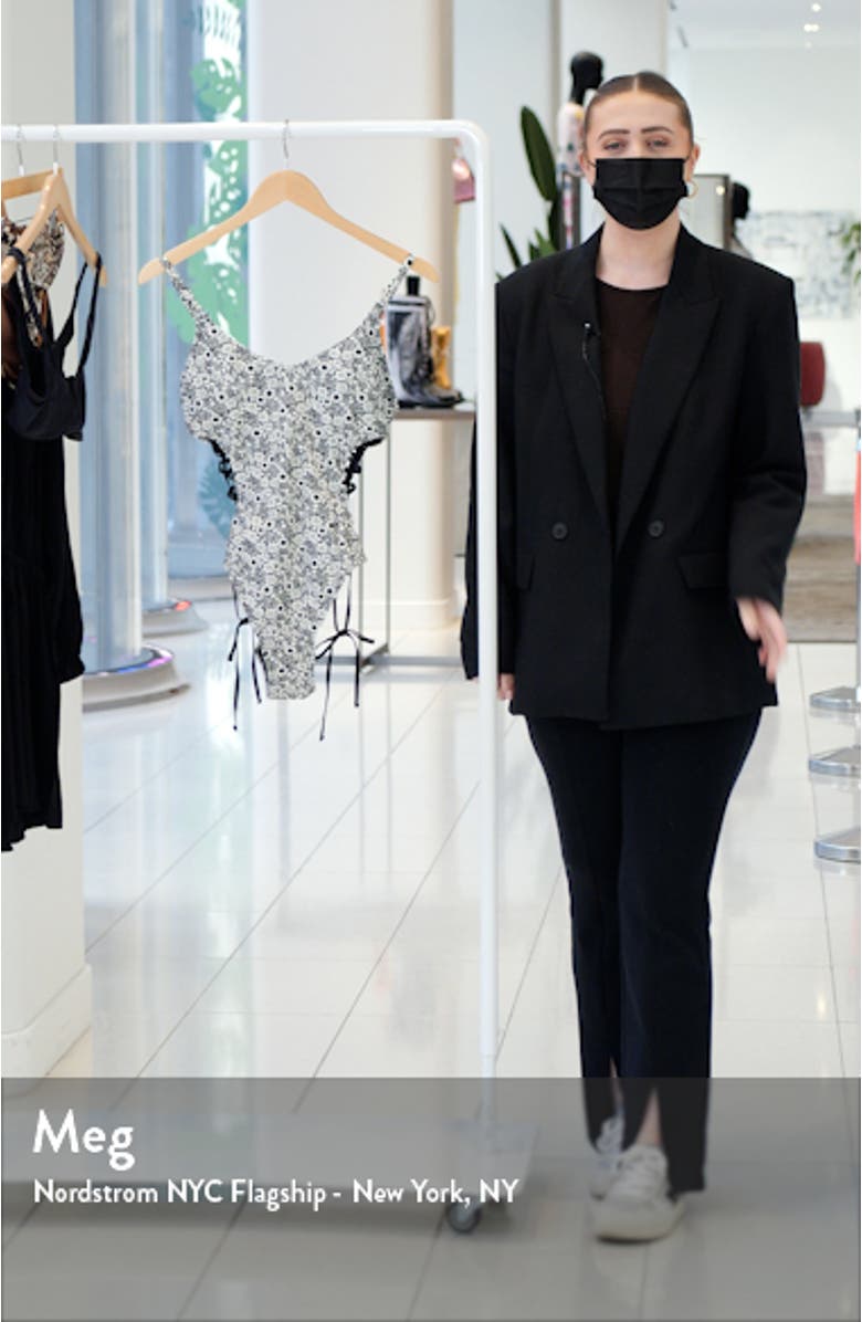 Aubrey Lace-Up One-Piece Swimsuit, sales video thumbnail