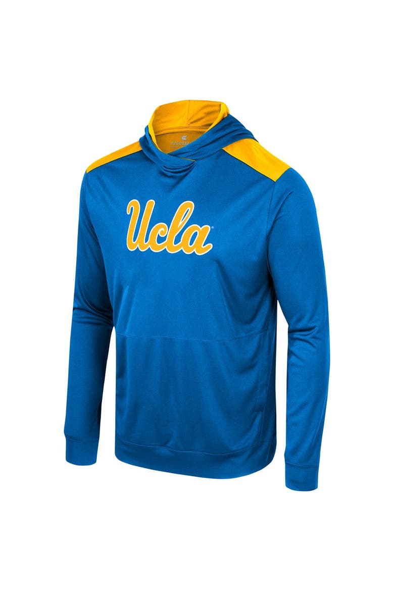 Men's Colosseum Blue UCLA Bruins Warm Up Long Sleeve Hoodie T-Shirt, Alternate, color, Blue