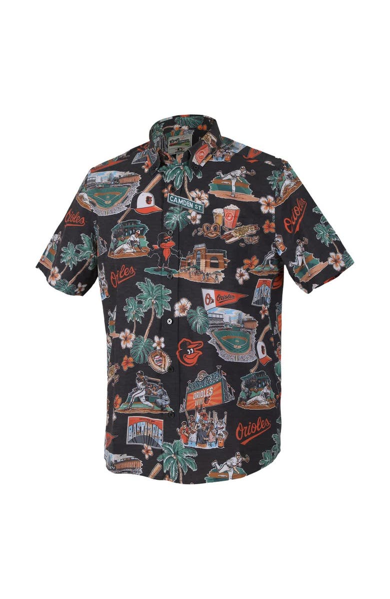 Reyn Spooner Men's Reyn Spooner  Black Baltimore Orioles Scenic Tri-Blend Button-Down Shirt, Alternate, color, Black