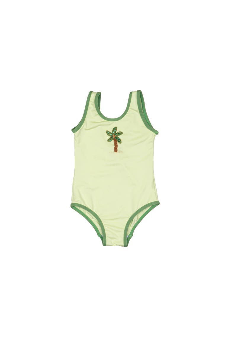 Wild Wawa Palm Swimsuit, Main, color, Pale Green
