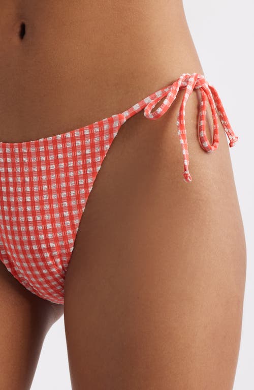 Bp. Gingham Seersucker Bikini Bottoms In Pink
