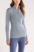 Zella Après Ski Half Zip Rib Sweater