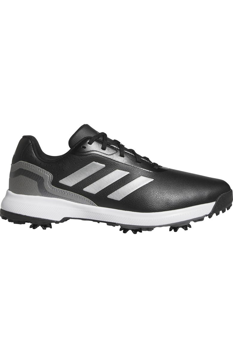 adidas Traxion Response Spikeless Golf Shoe, Alternate, color, Black/ White/ Silver