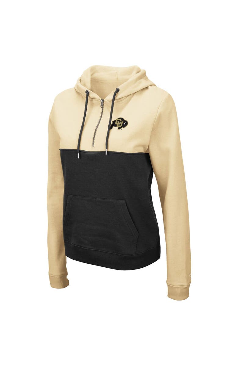 COLOSSEUM Women's Colosseum Gold/Black Colorado Buffaloes Aidan Lightweight Half-Zip Hoodie, Alternate, color, Gold