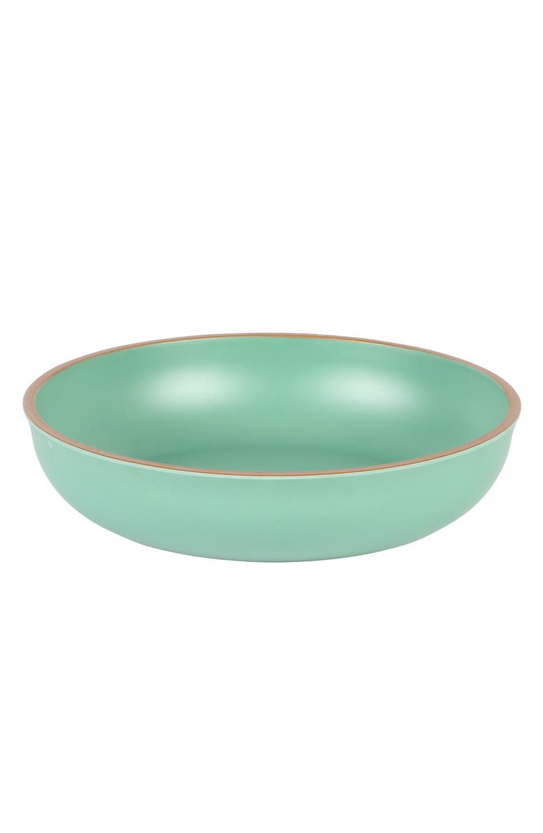 Gibson Home Rockabye 12 Piece Double Bowl Melamine Dinnerware Set, Alternate, color, Green