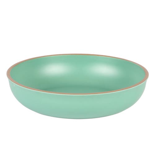Gibson Home Rockabye 12 Piece Double Bowl Melamine Dinnerware Set In Green