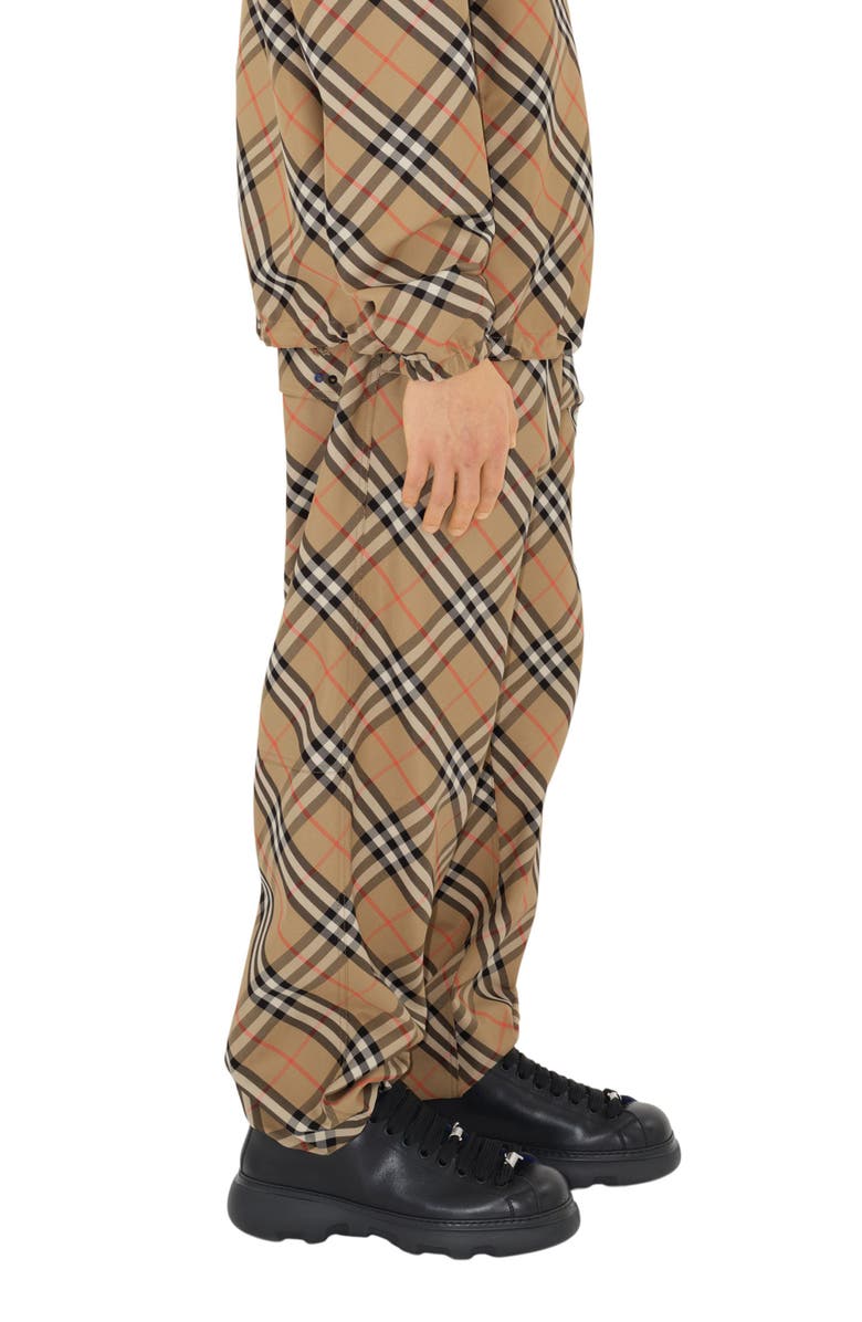 Burberry Check Twill Drawstring Pants, Alternate, color, 