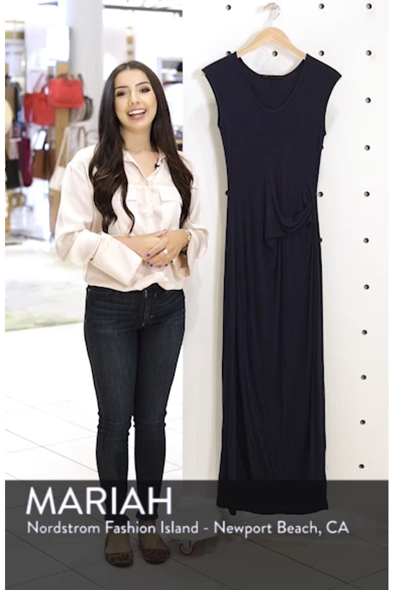 Ruched Jersey Maxi Dress video