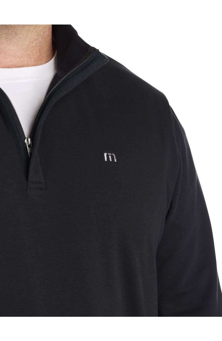 TravisMathew Fit By DXL Big & Tall Cloud 1/4-Zip Pullover, Alternate, color, Black