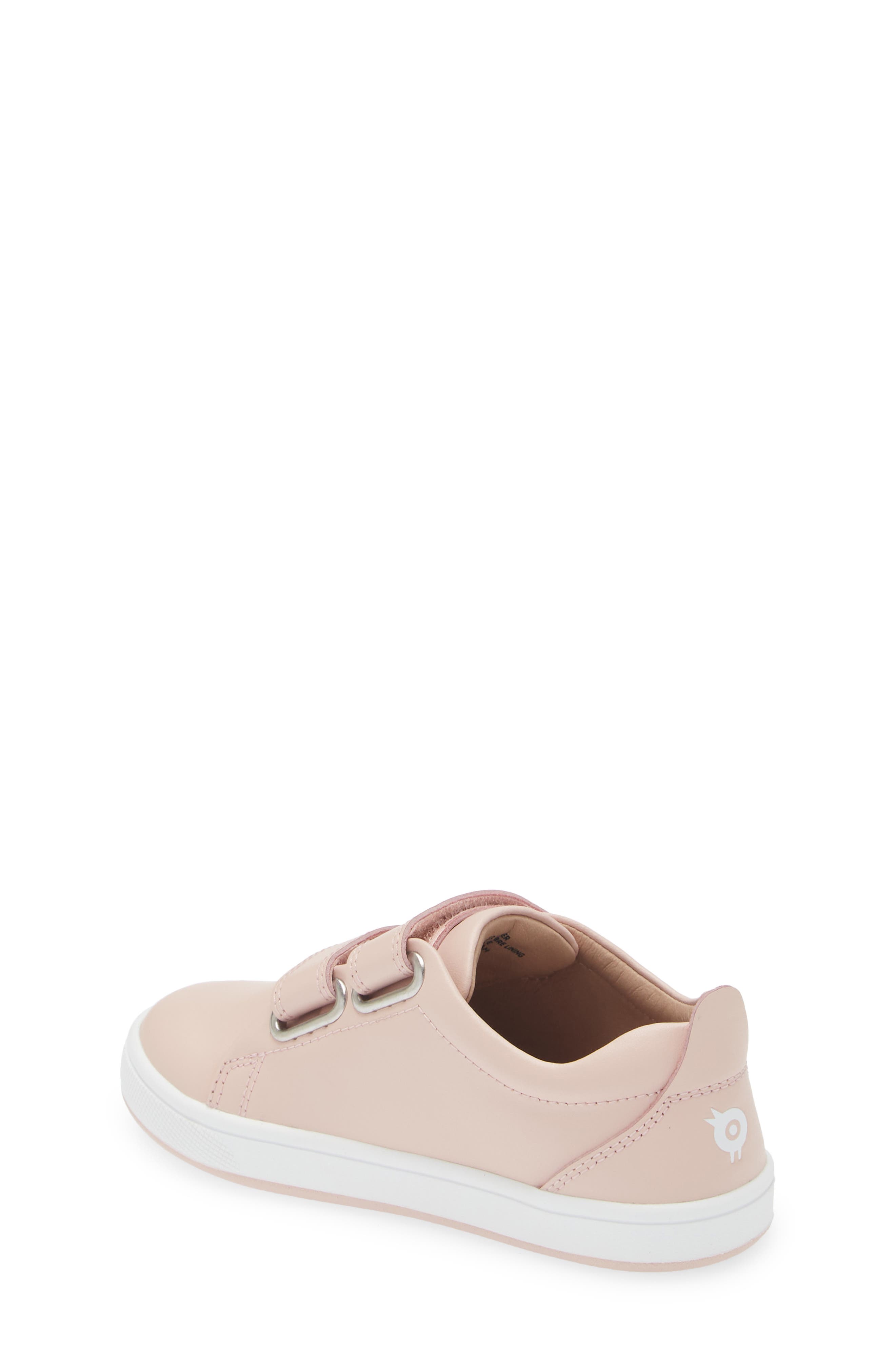 Kids' Leather Sneaker, Alternate, color, POWDER PINK