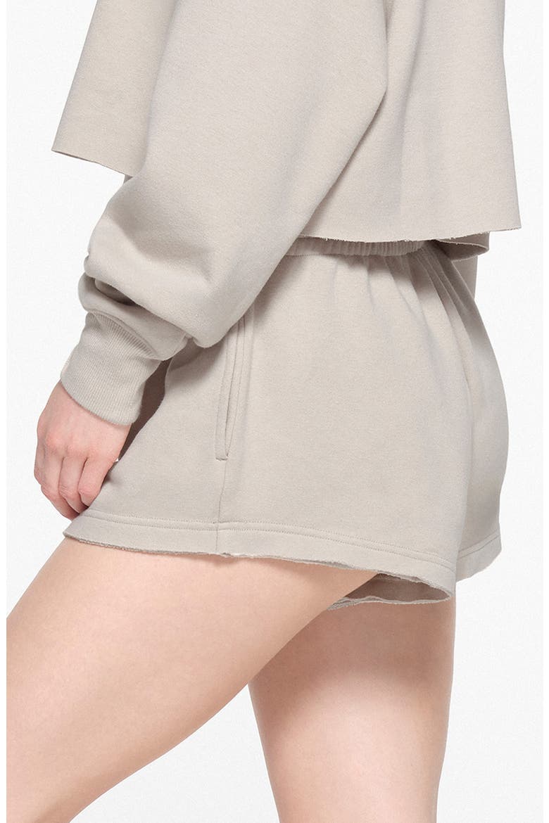 Cotton Fleece Blend Sweat Shorts, Alternate, color, STONE