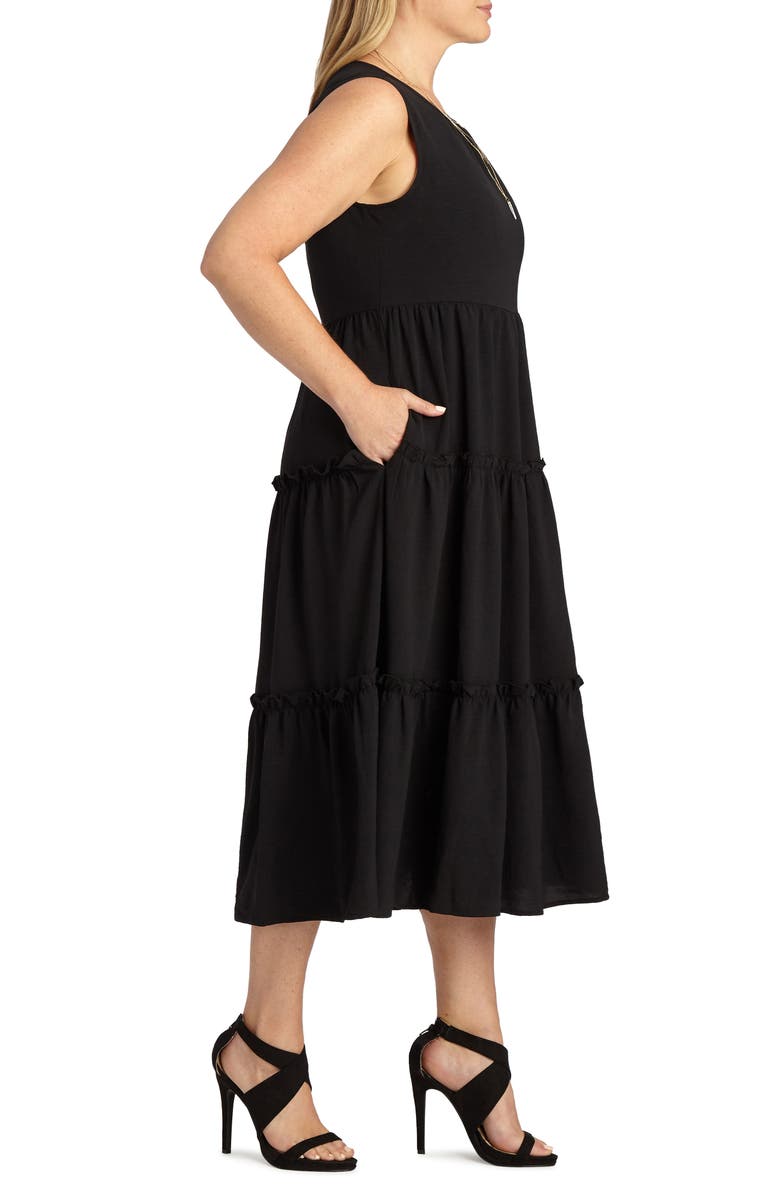 Adyson Parker Tiered Sleeveless Midi Dress, Alternate, color, 