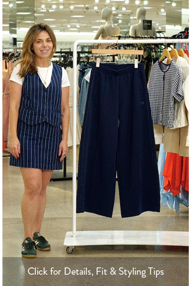Cotton Blend Scuba Knit Wide Leg Track Pants video