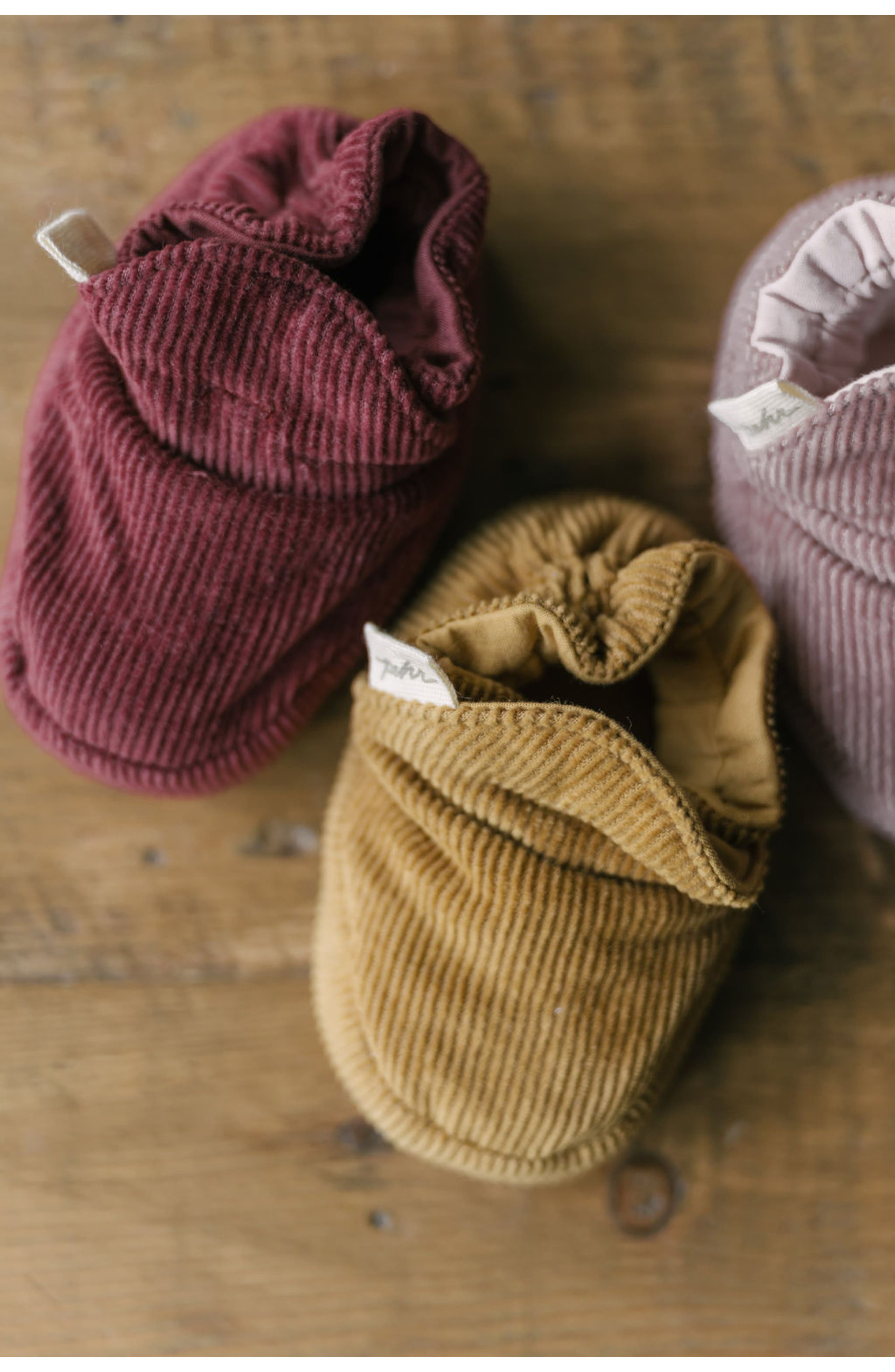 Pehr Organic Cotton Corduroy Bootie, Alternate, color, Ochre