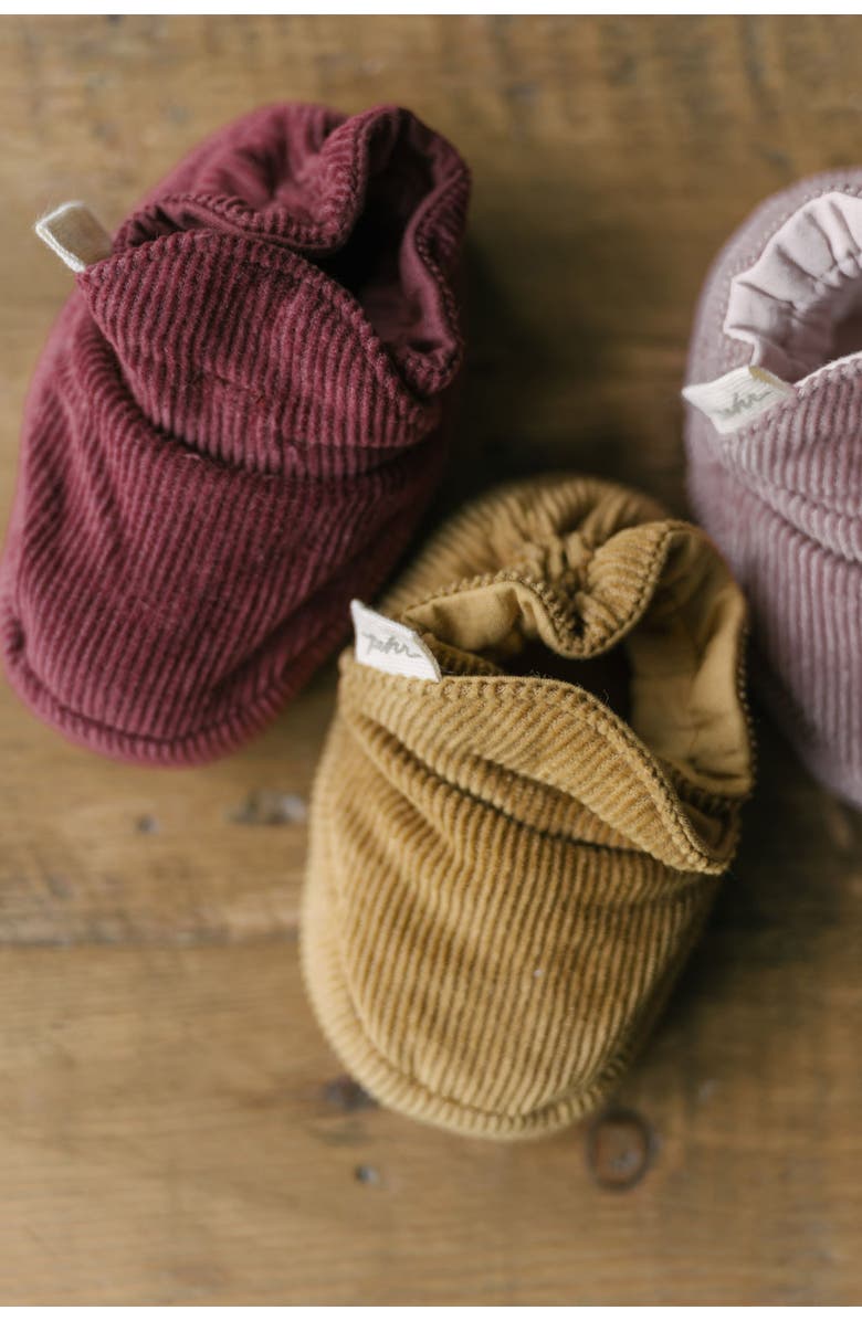 Pehr Organic Cotton Corduroy Bootie, Alternate, color, Ochre