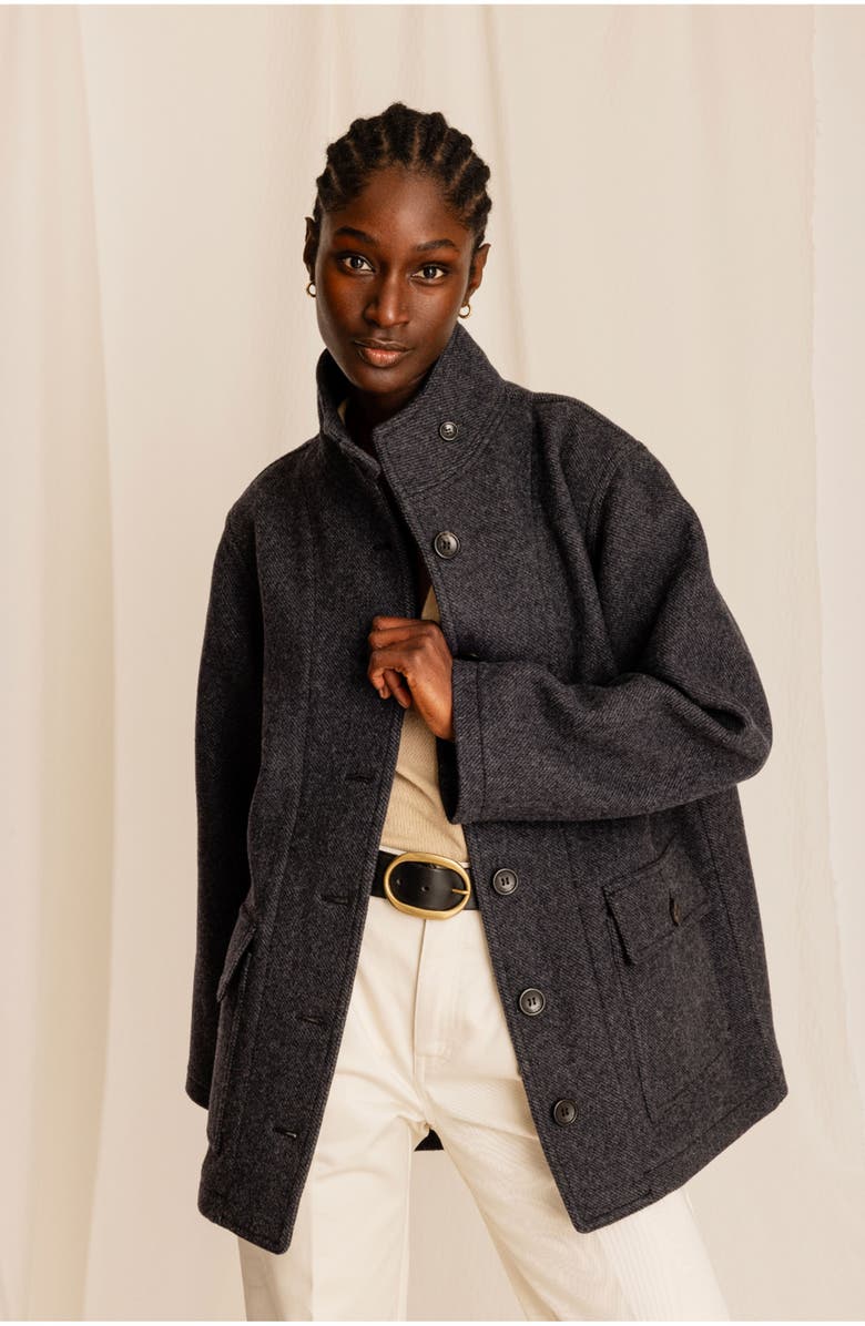 Fortela Fanta Heavy Wool Jacket, Alternate, color, Grey