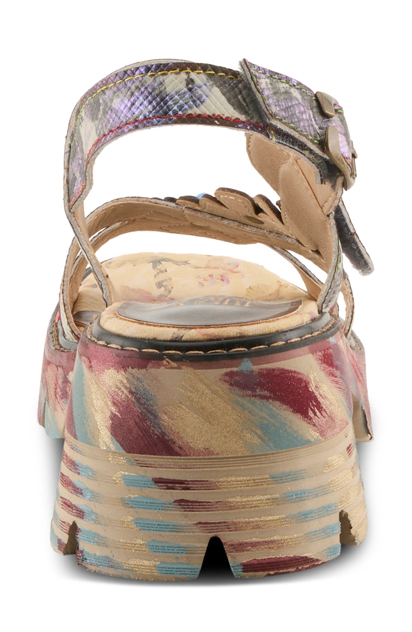 L'Artiste by Spring Step Macha Platform Sandal, Alternate, color, Blue Multi