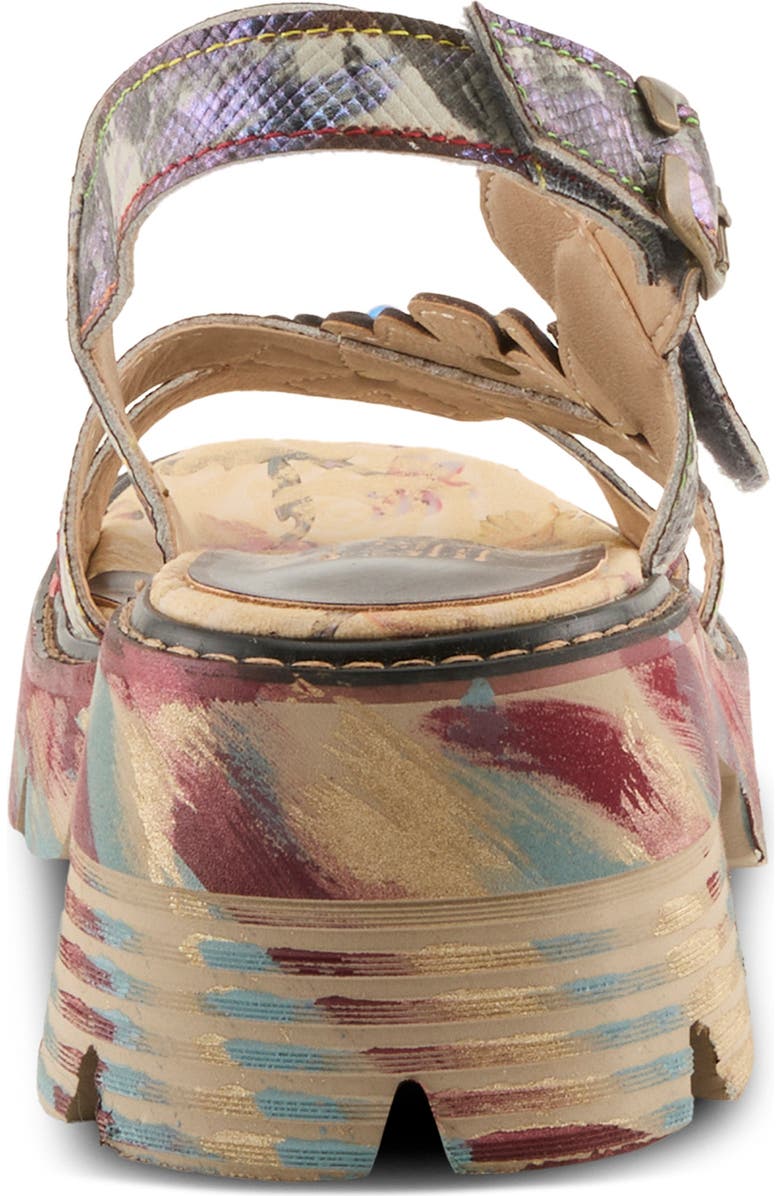 L'Artiste by Spring Step Macha Platform Sandal, Alternate, color, Blue Multi