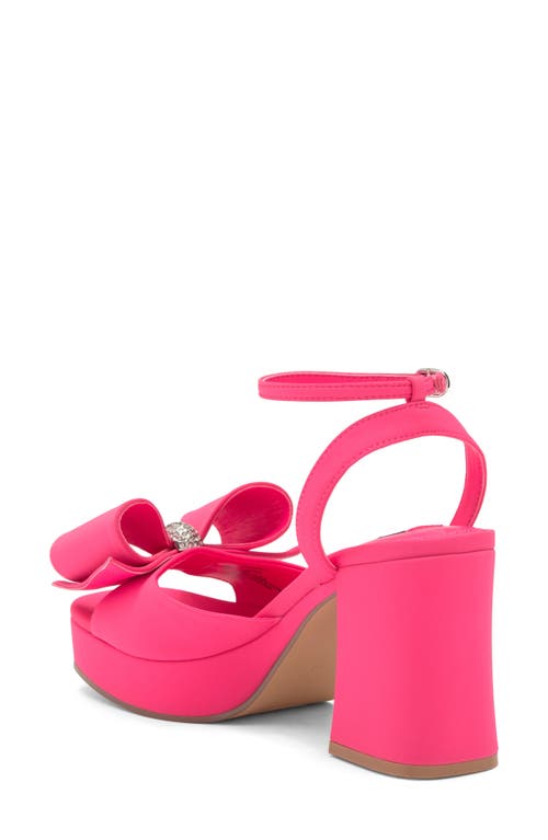Steve Madden Aerin Bow Platform Sandal In Pink
