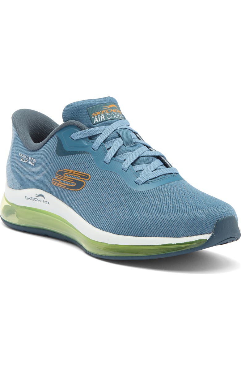 SKECHERS Slip-In<sup>®</sup> Skech-Air Element 2.0 Slip-On Sneaker, Main, color, Blue/ Lime