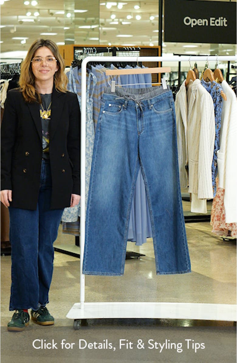 Featherweight Saige Boxer Relaxed Straight Leg Jeans, sales video thumbnail