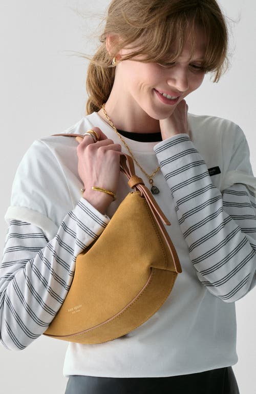 Kate Spade New York Loop Suede Shoulder Bag In Brown