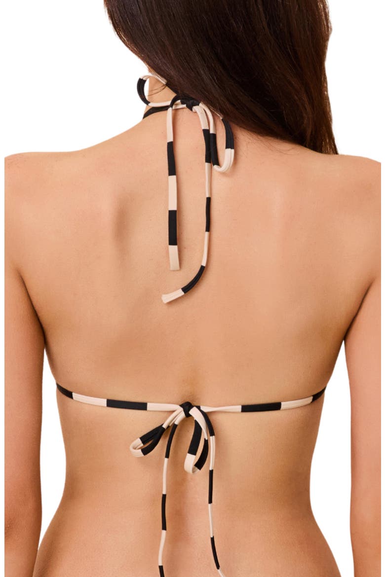 The Iris Triangle Bikini Top, Alternate, color, NOIR / KHAKI