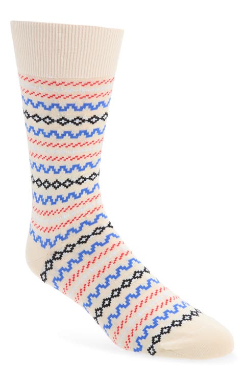 Fair Isle Crew Socks