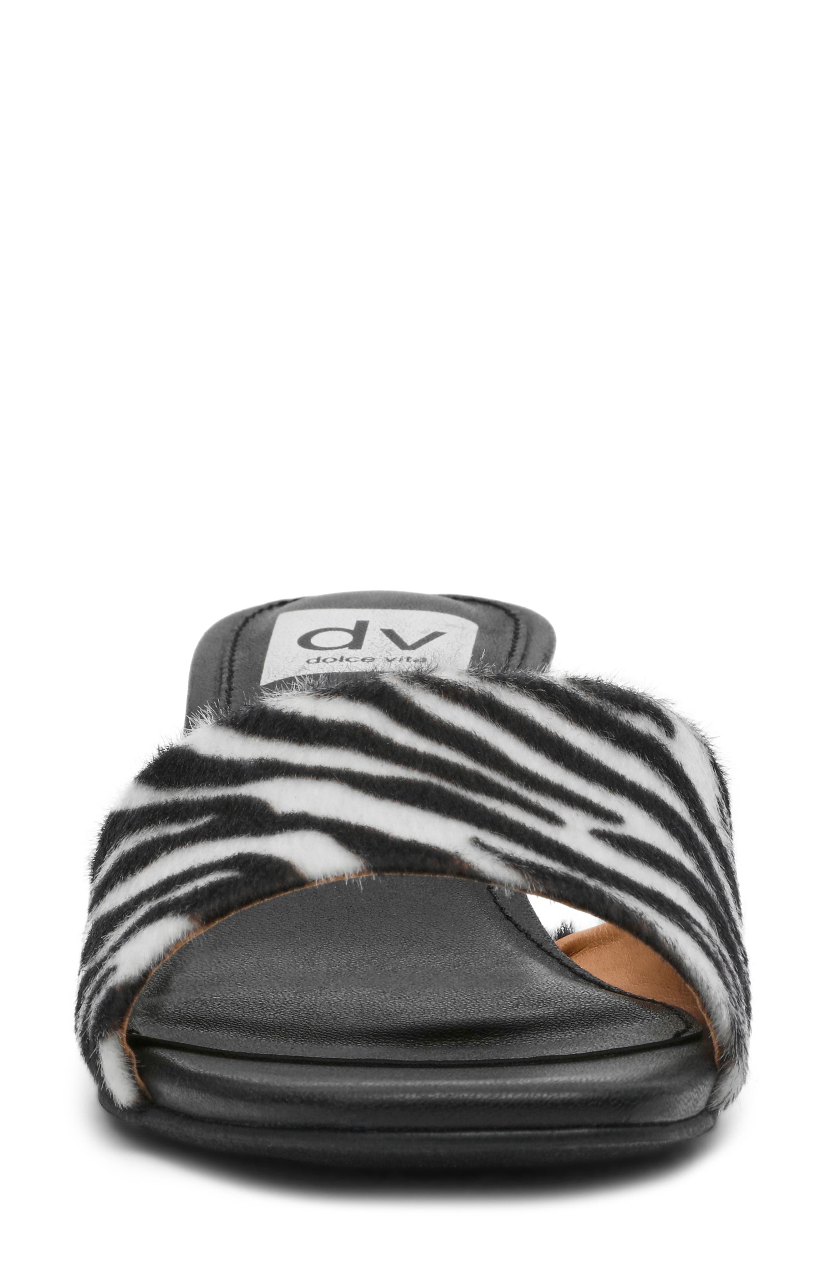 DV by Dolce Vita Brendah Slide Sandal, Alternate, color, Zebra