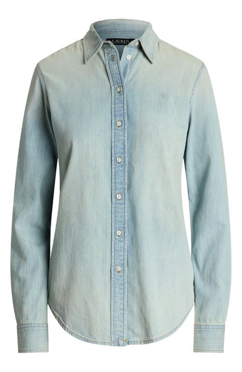 Shop Ralph Lauren Lauren  Classic Fit Denim Button-up Shirt In Stella Wash