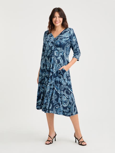 Claudia Peach Touch Knot Front Dress