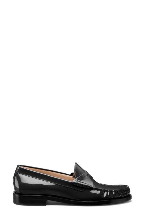 Stuart Weitzman Lottie Penny Loafers In Black Patent
