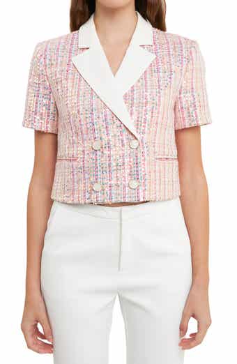 Endless Rose Sequin Crop Tweed Jacket