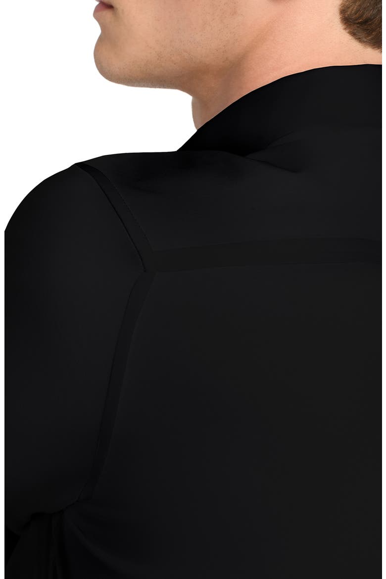 Hudson Reworked Slim Fit Solid Cotton Button-Up Shirt, Alternate, color, BLACK