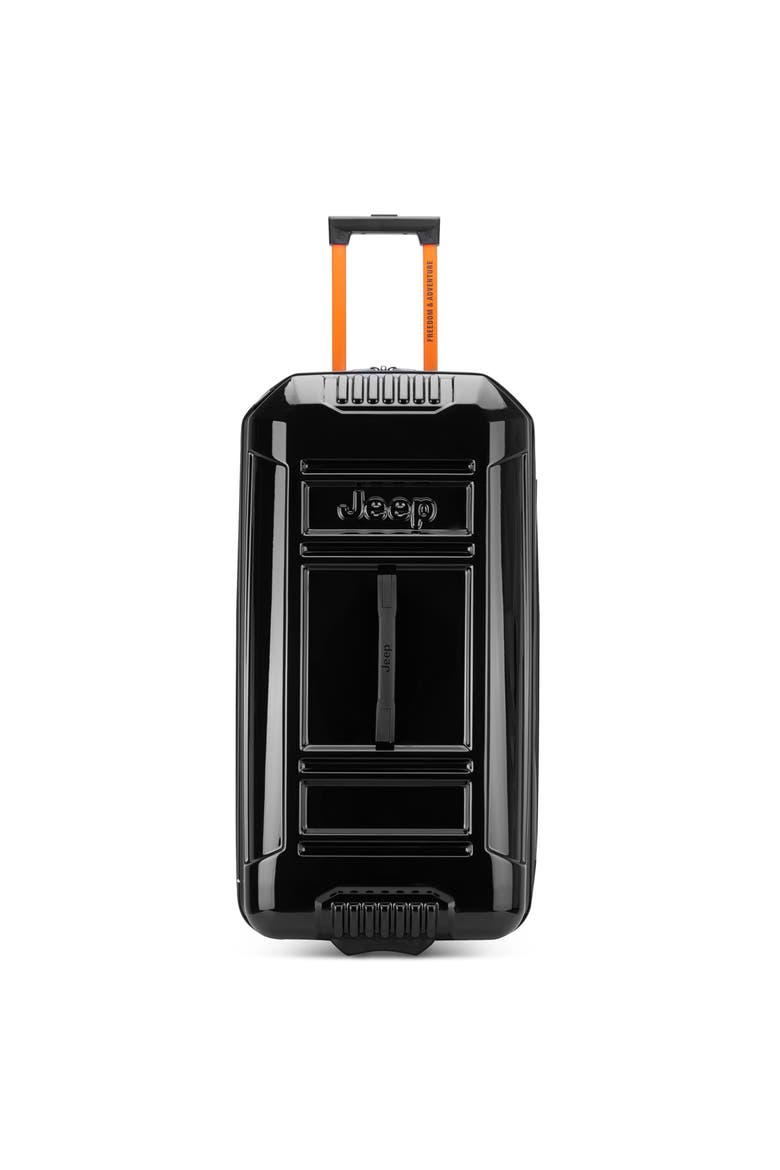 JH003B Checked-Large 30 Inch Hardside Expandable Luggage with Two Wheels, Main, color, Black