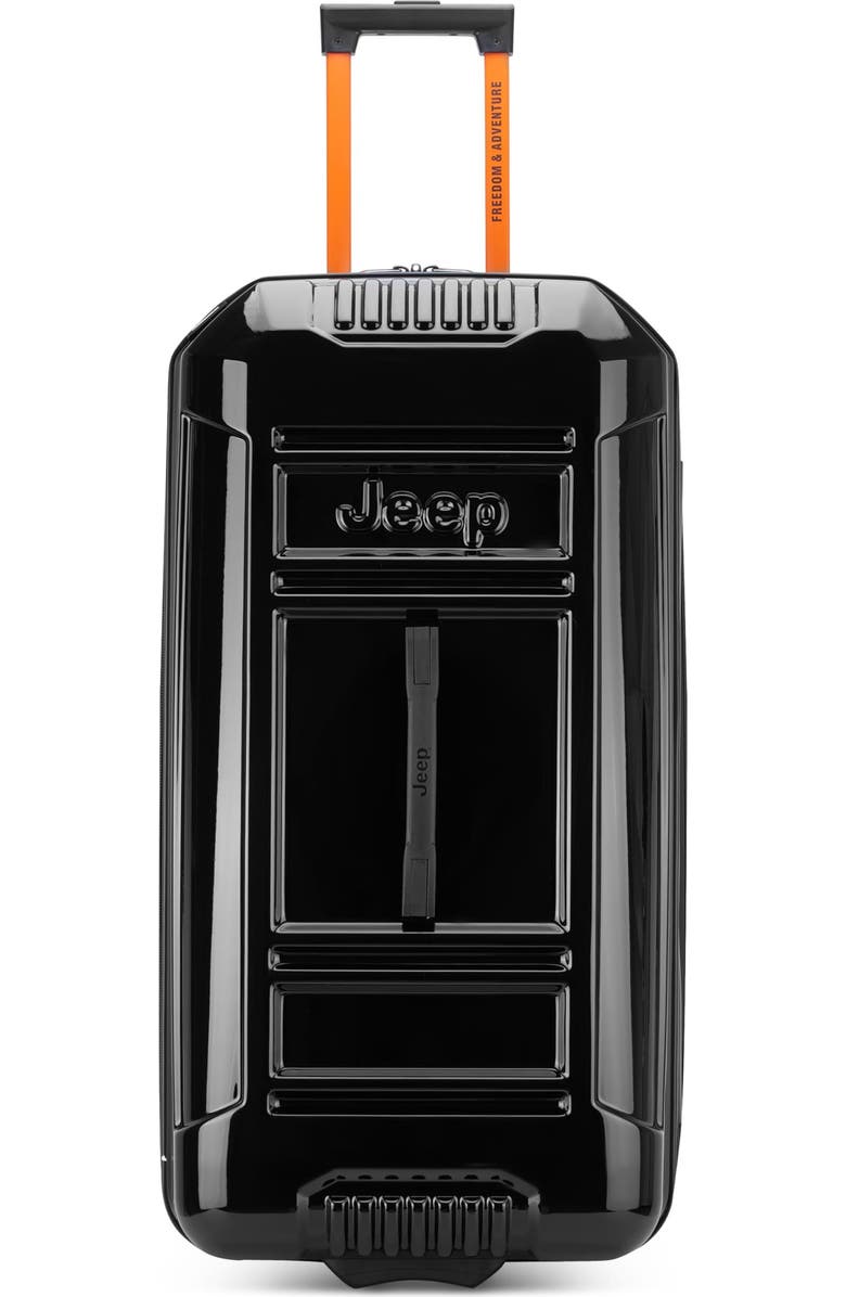 JEEP JH003B Checked-Large 30 Inch Hardside Expandable Luggage with Two Wheels, Main, color, Black