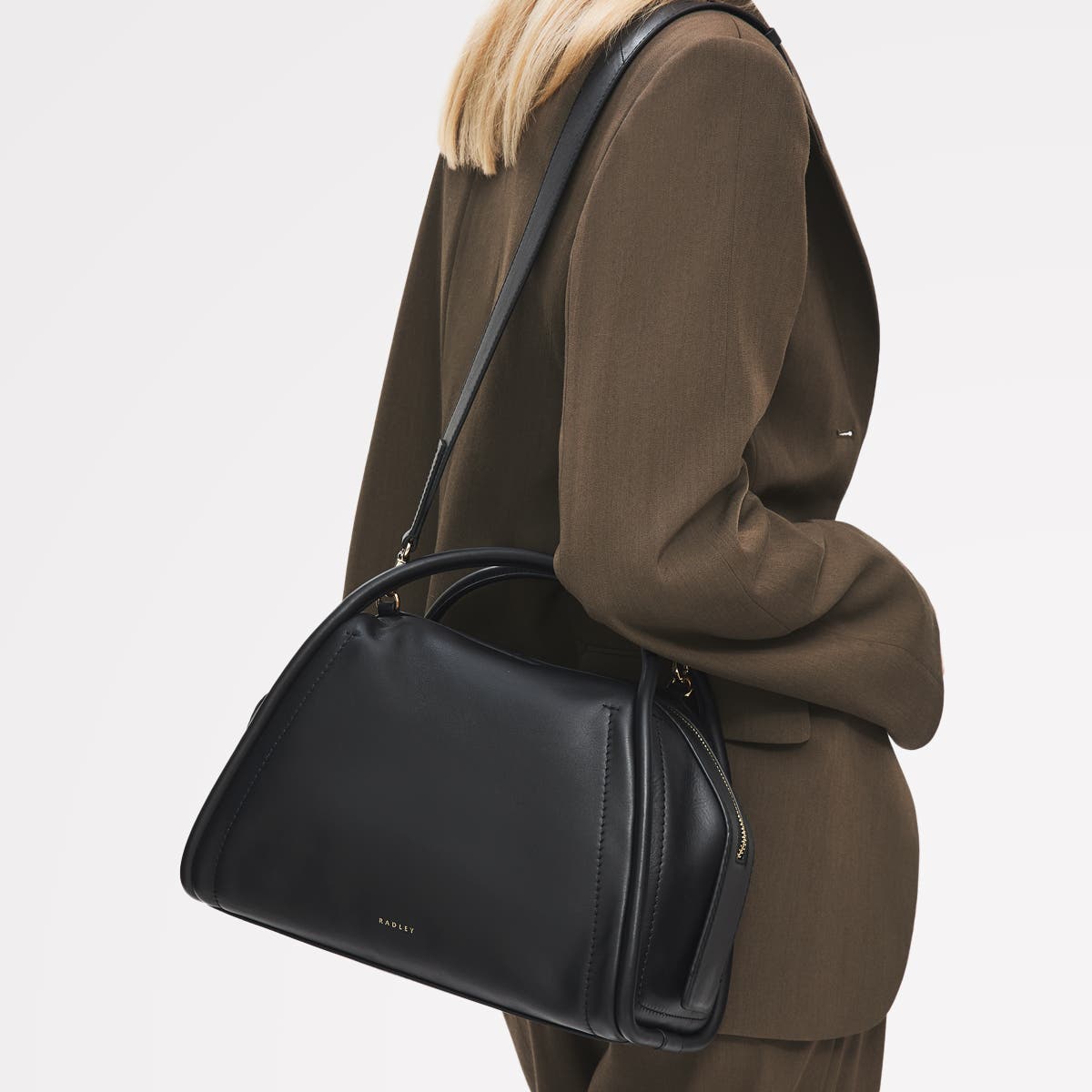 Radley The Golborne Medium Ziptop Satchel Bag, Alternate, color, Black