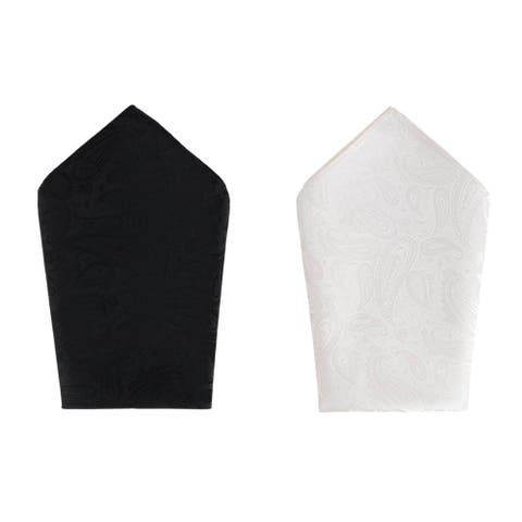 Banbury Tone on Tone Paisley 12 inch Silk Pocket Square Set