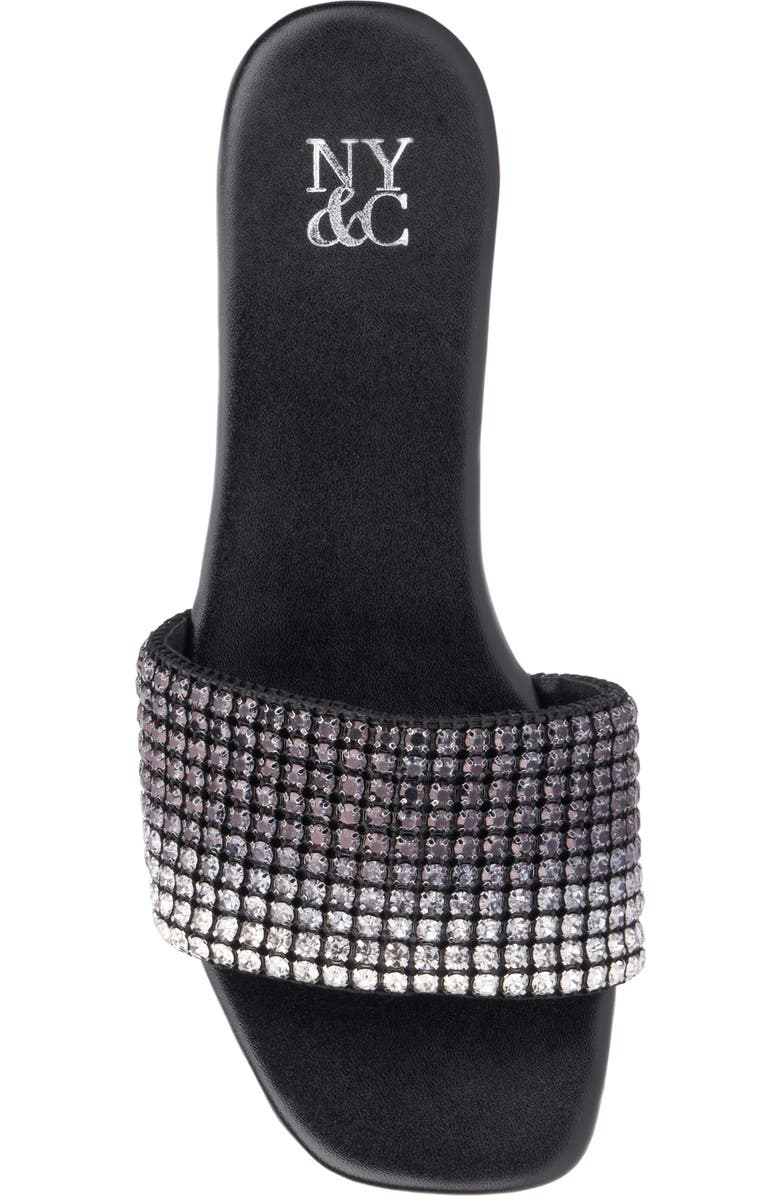 NEW YORK AND COMPANY Gracie Rhinestone Slide Sandal, Alternate, color,