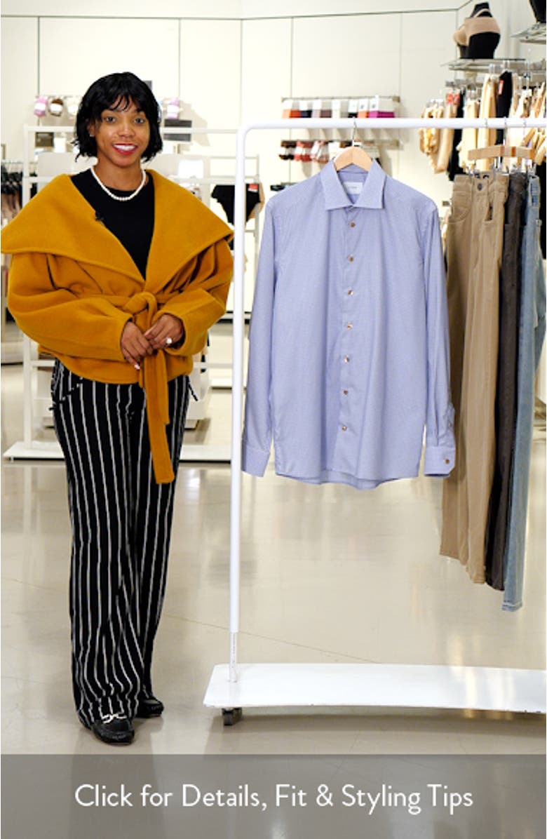 Contemporary Fit Plaid Cotton Dress Shirt, sales video thumbnail