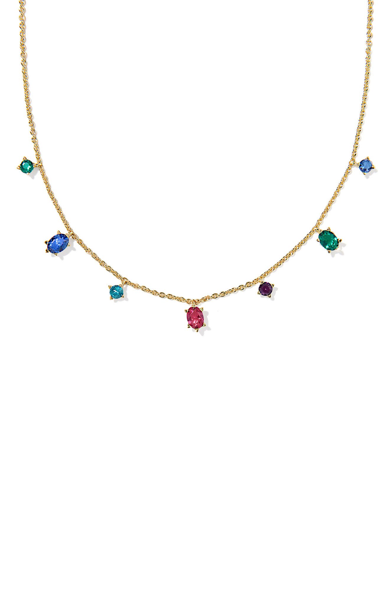 Kendra Scott Cubic Zirconia Cailin Delicate Strand Necklace In Multi