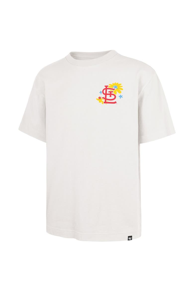 Men's '47 Cream St. Louis Cardinals Flora Foundation T-Shirt, Alternate, color, White
