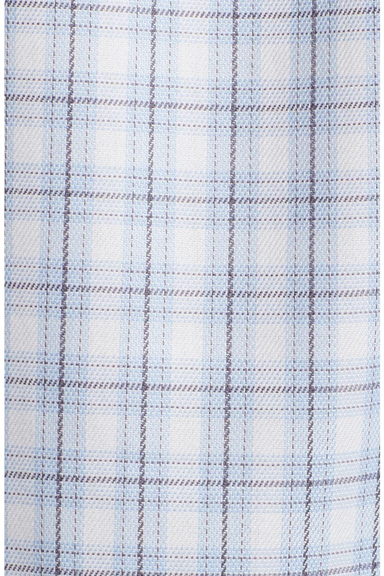 Traditional Fit Premium Non-Iron Plaid Cotton Dress Shirt, Alternate, color, BLUE DOUBLE PANE
