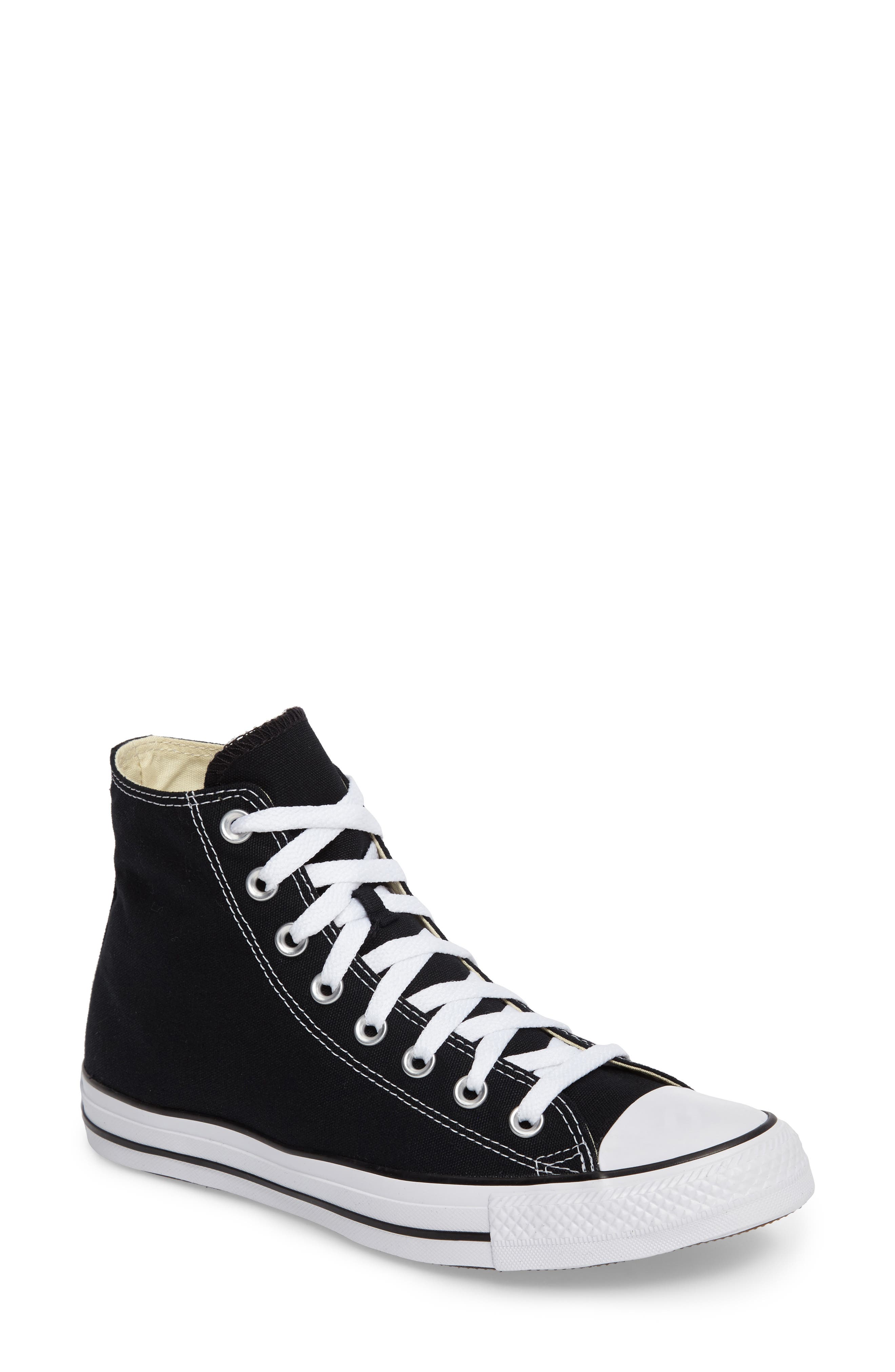 Converse Chuck Taylor<sup>®</sup> All Star<sup>®</sup> High Top Sneaker, Main, color, Black