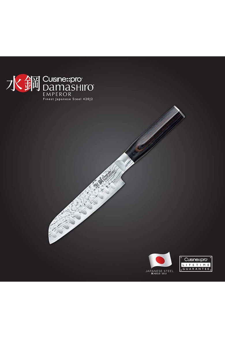 Damashiro EMPEROR® 5" 'Try Me' Santoku Knife, Alternate, color, Silver