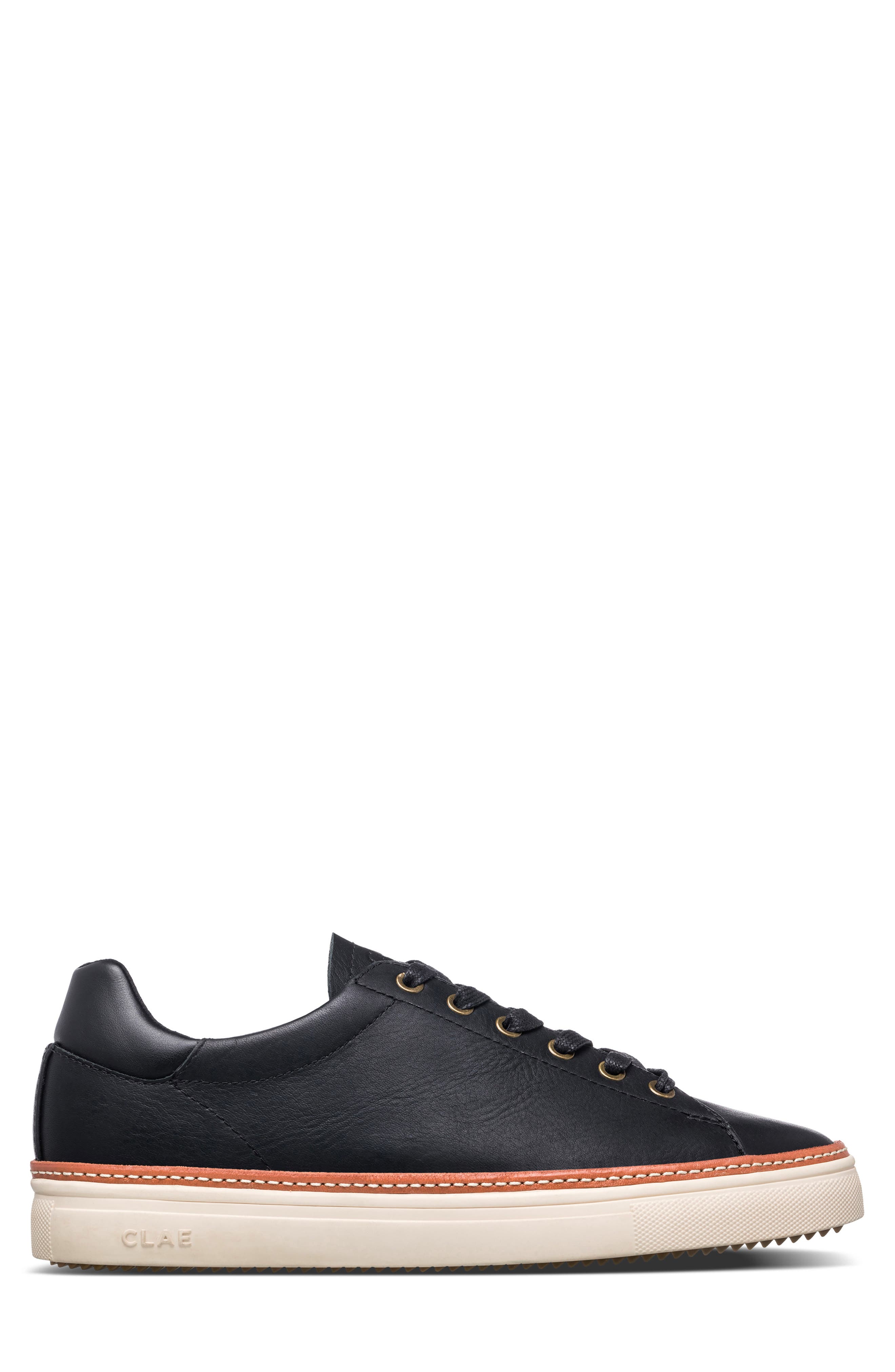 CLAE Bradley Leather Welt Sneaker, Alternate, color, Black Leather