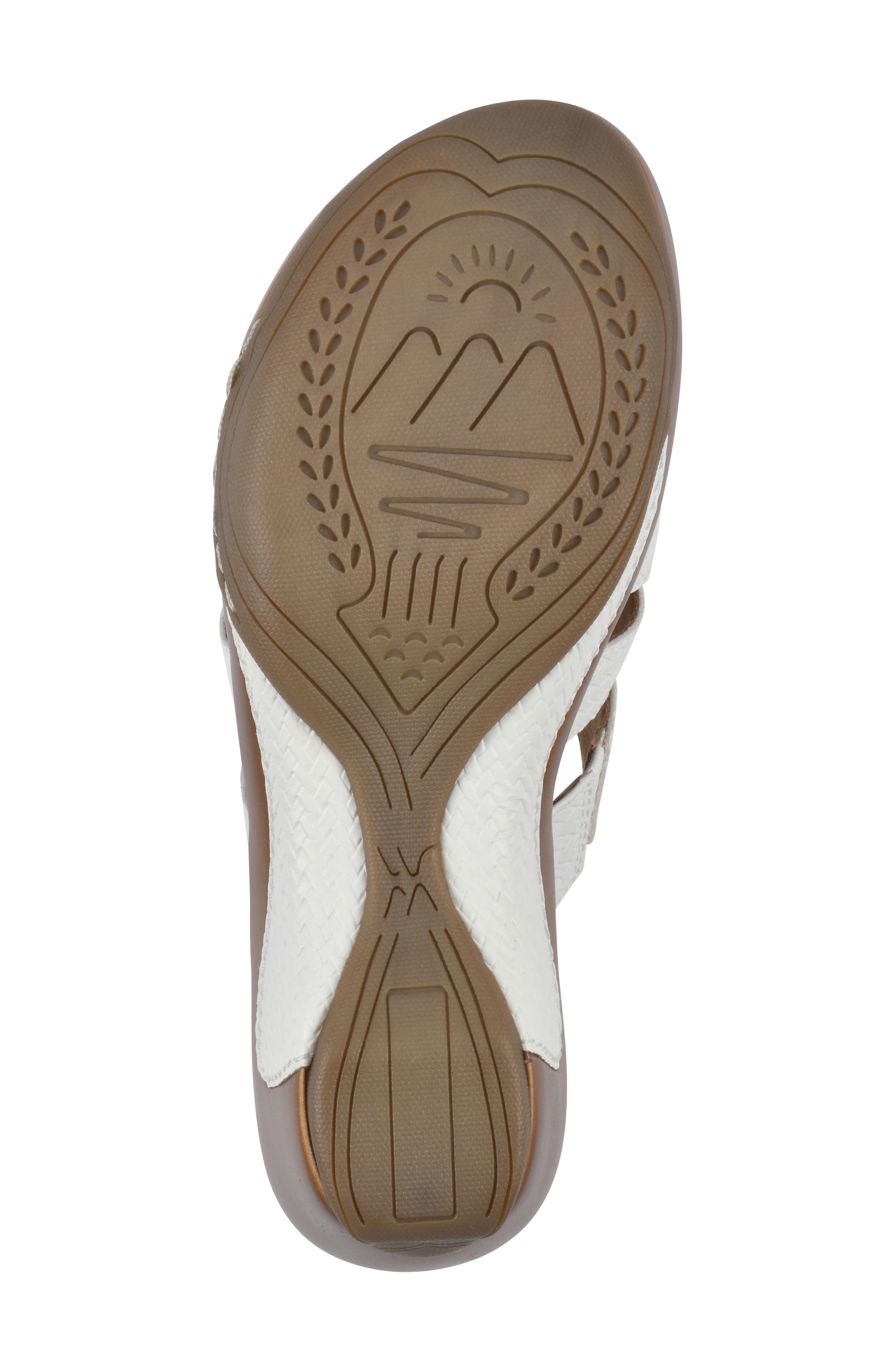 White Mountain Footwear Valora Wedge Sandal, Alternate, color, White Woven