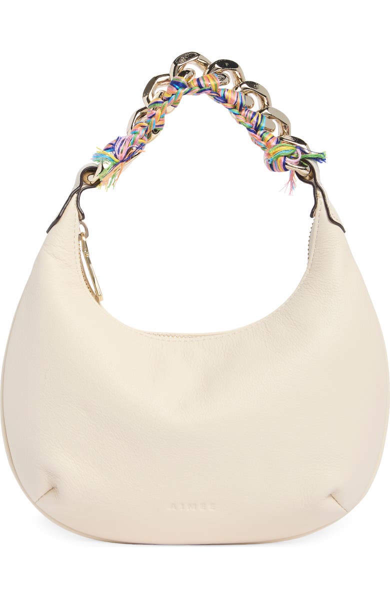 AIMEE Escape Chain Leather Handbag, Main, color, Mirror Blue Iridescent